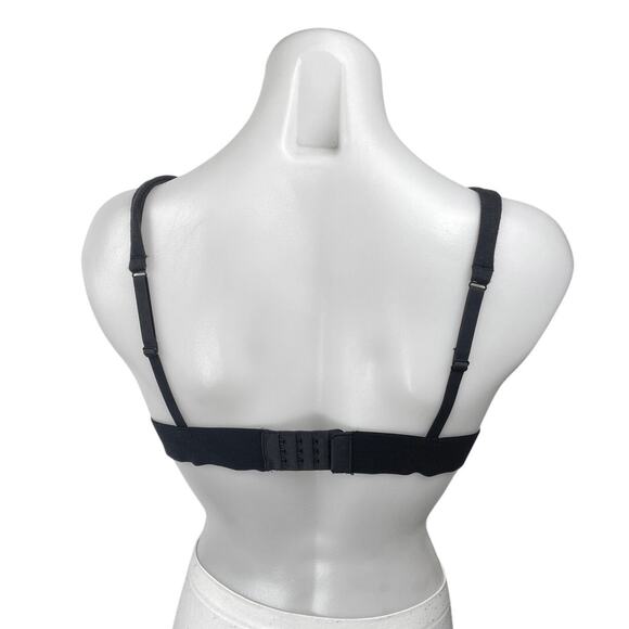 Skims Women's Black Sleeveless Plunge Neck Cami Bralette Crop Tank Top Size XL - Picture 2 of 4